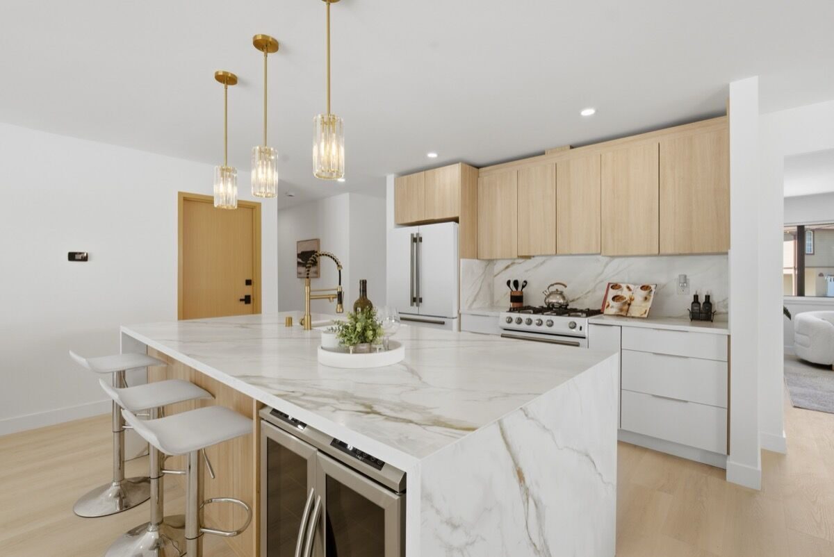 2847 Ralston Way kitchen with marble island, Hayward